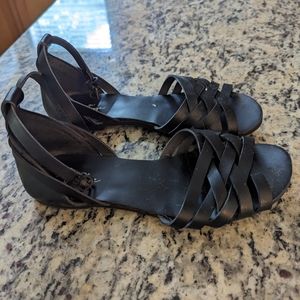 Crown Vintage Black Strappy Sandal